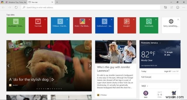 วิธีปรับแต่งหน้าแท็บใหม่ของ Microsoft Edge 