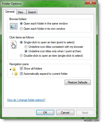 ซิงโครไนซ์บานหน้าต่างนำทาง &โครงสร้างโฟลเดอร์ของ Windows Explorer กับบานหน้าต่างหลัก 