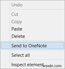 ปิดใช้งานหรือลบ Send To OneNote ใน Windows PC 