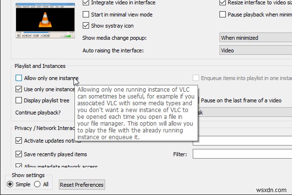 วิธีเล่นหลายวิดีโอบน VLC Player ใน Windows 10 
