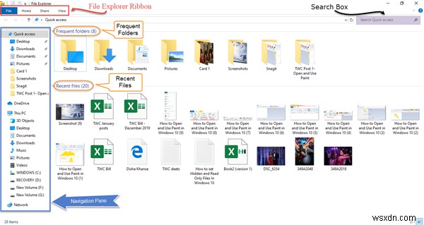 วิธีใช้ File Explorer ใน Windows 10 - คุณลักษณะและทางลัด 