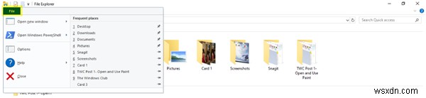 วิธีใช้ File Explorer ใน Windows 10 - คุณลักษณะและทางลัด 