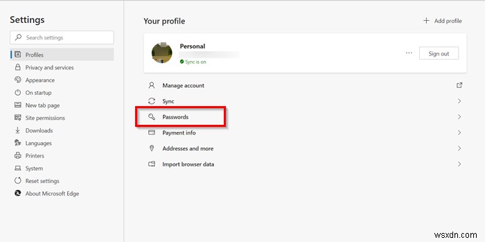 เปิดใช้งานและจัดการรหัสผ่าน &กรอกแบบฟอร์มในเบราว์เซอร์ Edge บน Windows 10 