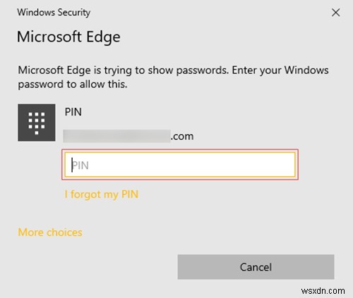 เปิดใช้งานและจัดการรหัสผ่าน &กรอกแบบฟอร์มในเบราว์เซอร์ Edge บน Windows 10 