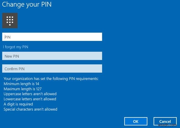 วิธีเปิดใช้งานและกำหนดค่านโยบายกลุ่มความซับซ้อนของ PIN ใน Windows 11/10 