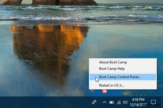 ใช้ Boot Camp เพื่อตั้งค่าคีย์บอร์ดและแทร็คแพดหลังจากติดตั้ง Windows บน MacBook 