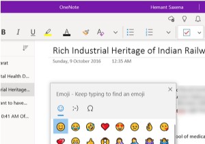 วิธีเพิ่มสติกเกอร์กราฟิกหรืออีโมจิใน OneNote สำหรับ Windows 10 