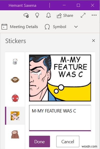 วิธีเพิ่มสติกเกอร์กราฟิกหรืออีโมจิใน OneNote สำหรับ Windows 10 