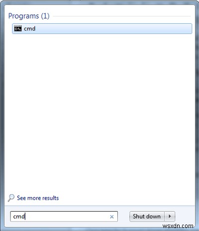 เรียกใช้คำสั่งจาก Windows Start Search Box ในฐานะผู้ดูแลระบบ 