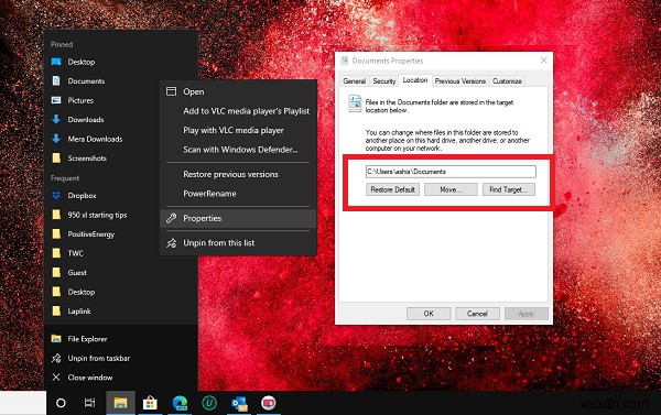 เอกสารของฉันใน Windows 10 อยู่ที่ไหน 