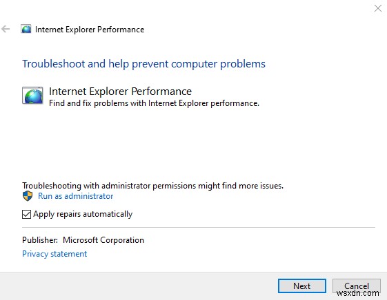 แก้ไขปัญหาด้านประสิทธิภาพและความปลอดภัยใน Internet Explorer โดยใช้ตัวแก้ไขปัญหาเหล่านี้ 