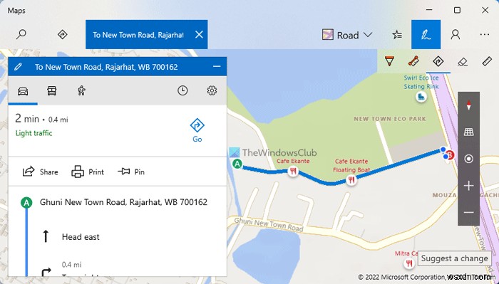 วิธีใช้ Windows Ink ในแอพ Windows 11/10 Maps 