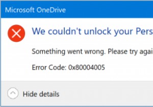 เราไม่สามารถปลดล็อก Personal vault ของคุณได้ รหัสข้อผิดพลาด 0x80004005 