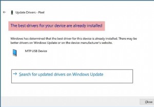 Windows ได้พิจารณาแล้วว่าติดตั้งไดรเวอร์ที่ดีที่สุดสำหรับอุปกรณ์นี้แล้ว 