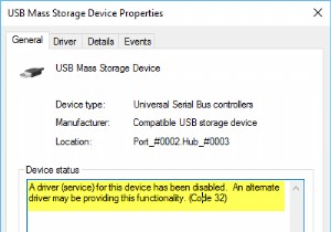 ไดรเวอร์ (บริการ) สำหรับอุปกรณ์นี้ถูกปิดใช้งาน (รหัส 32) 