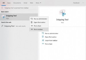 วิธีรับ Snipping Tool บนทาสก์บาร์ใน Windows 10 