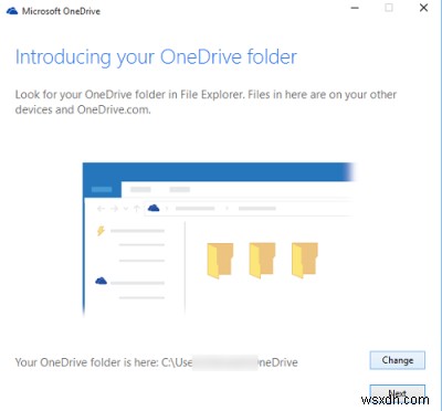 ย้ายหรือเปลี่ยนตำแหน่งของโฟลเดอร์ OneDrive ใน Windows 11/10 