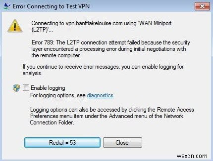 แก้ไขข้อผิดพลาด VPN 789 ความพยายามในการเชื่อมต่อ L2TP ล้มเหลวใน Windows 10 