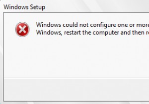 Windows ไม่สามารถกำหนดค่าคอมโพเนนต์ของระบบได้ตั้งแต่หนึ่งรายการขึ้นไป 