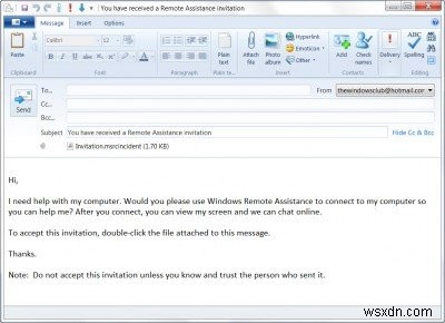 วิธีขอหรือเสนอความช่วยเหลือโดยใช้ Remote Assistance ใน Windows 11/10/8/7 