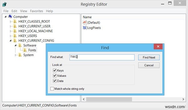 วิธีค้นหา Windows Registry Keys, Values ​​and Settings 