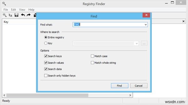 วิธีค้นหา Windows Registry Keys, Values ​​and Settings 