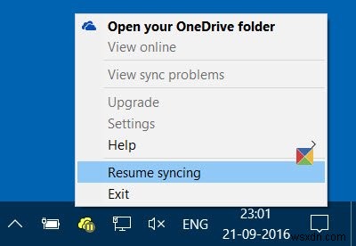 วิธีดำเนินการต่อหรือหยุดการซิงค์ชั่วคราวใน OneDrive ใน Windows 10 