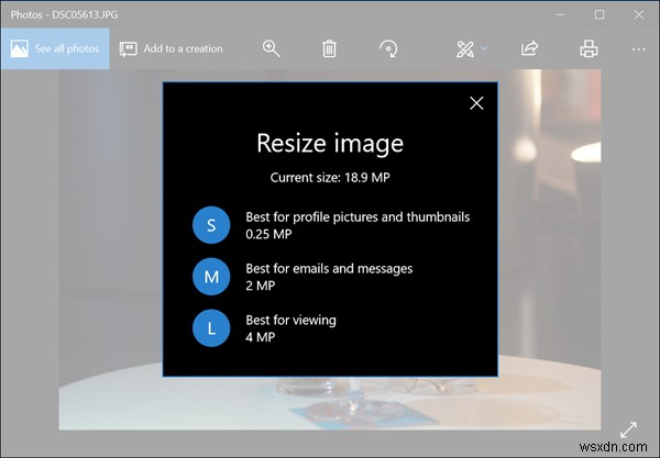 วิธีปรับขนาดภาพอย่างรวดเร็วโดยใช้แอพ Photos ใน Windows 11/10 