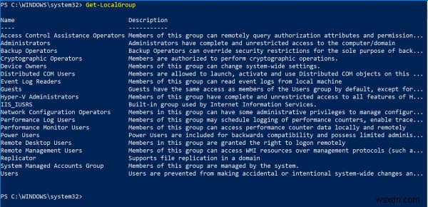 วิธีจัดการผู้ใช้และกลุ่มในเครื่องโดยใช้ Windows PowerShell 