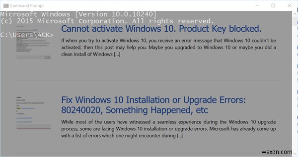 วิธีทำให้ Command Prompt โปร่งใสใน Windows 10 