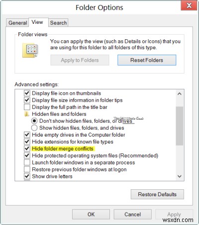 ความขัดแย้งในการผสานโฟลเดอร์ใน Windows 10 . คืออะไร 