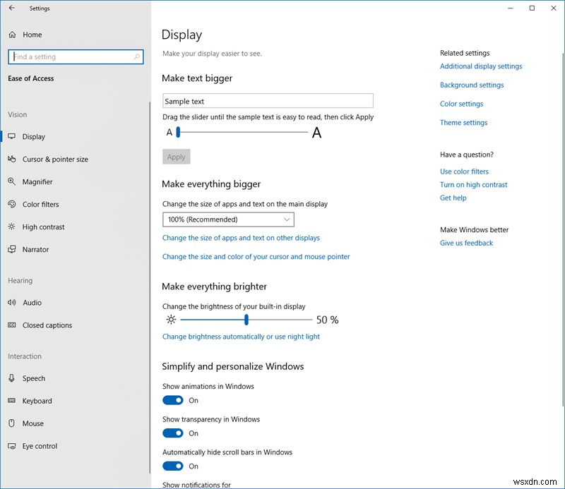 วิธีใช้การตั้งค่าความง่ายในการเข้าถึงใน Windows 10 