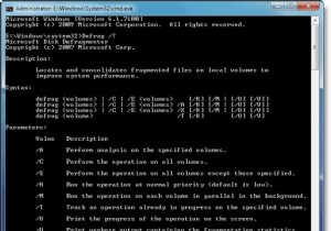 ตัวเลือก Defrag &สวิตช์บรรทัดคำสั่งใน Windows 10 