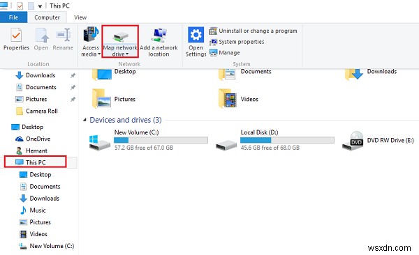 แมปที่เก็บข้อมูลบนคลาวด์เป็นไดรฟ์ในเครื่องใน File Explorer ใน Windows 11/10 