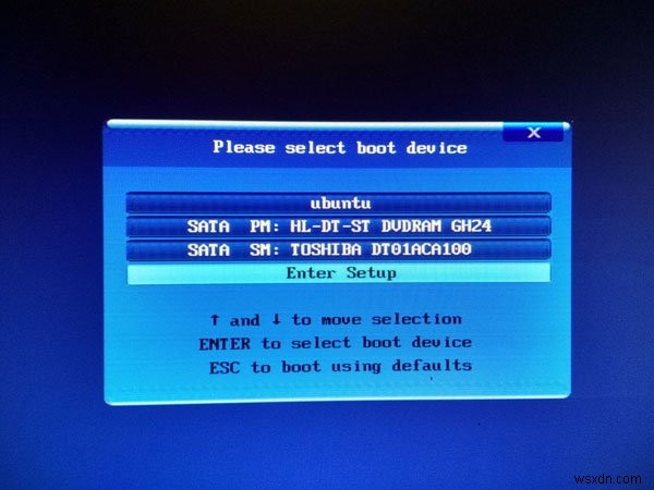 รีบูตและเลือกข้อความแสดงข้อผิดพลาดอุปกรณ์บู๊ตที่เหมาะสมบนคอมพิวเตอร์ Windows 