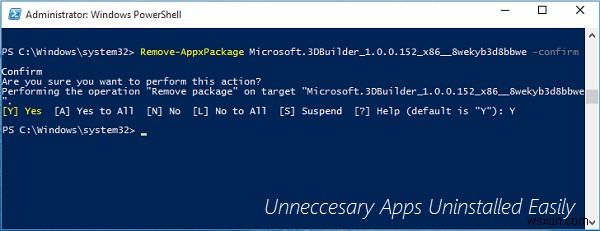 วิธีถอนการติดตั้งแอป Microsoft Store จากบัญชีผู้ใช้ของคุณใน Windows 11/10 โดยใช้ PowerShell 