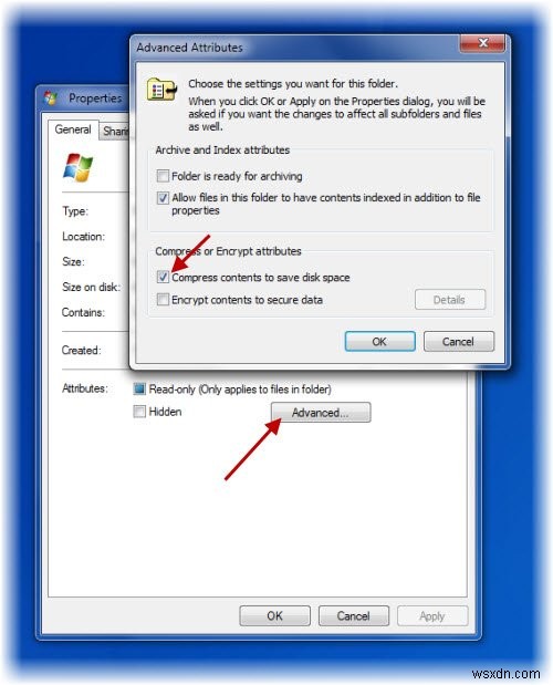บีบอัดไฟล์ โฟลเดอร์ ไดรฟ์ใน Windows เพื่อประหยัดพื้นที่ดิสก์ใน Windows 10 