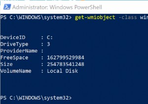 วิธีใช้ Windows PowerShell เพื่อค้นหาข้อมูลเกี่ยวกับฮาร์ดไดรฟ์ 