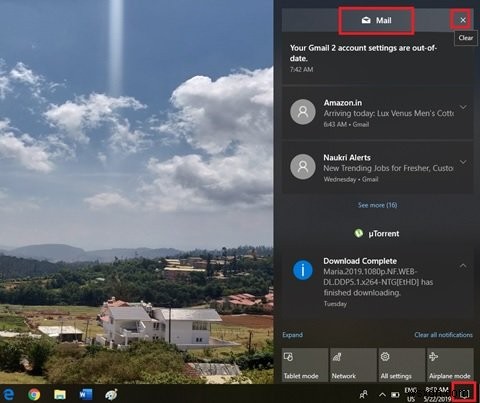 วิธีลบการแจ้งเตือนเก่าใน Action Center บน Windows 10 