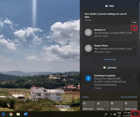 วิธีลบการแจ้งเตือนเก่าใน Action Center บน Windows 10 