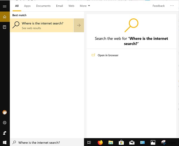 Cortana Web Preview ไม่ทำงานบน Windows 10 