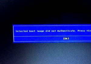 รูปภาพสำหรับบูตที่เลือกไม่ได้ตรวจสอบความถูกต้องของข้อความใน Windows 10 