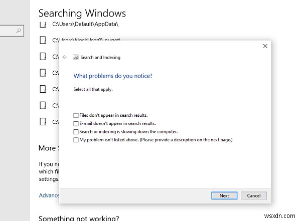 การค้นหาเมนูเริ่มของ Windows 10 ไม่ค้นหาพีซีทั้งหมด 