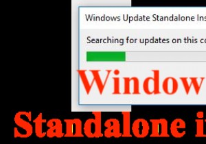 ตัวติดตั้งแบบสแตนด์อโลนของ Windows Update ค้างอยู่ในการค้นหาการอัปเดตในคอมพิวเตอร์เครื่องนี้ 