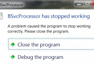BSvcProcessor หยุดทำงาน 