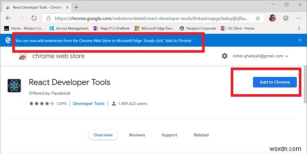 รายการ DevTools ใน Microsoft Edge ใหม่ (Chromium) 