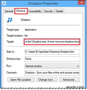 ลบรายการ Move to Dropbox จากเมนูบริบทใน Windows 