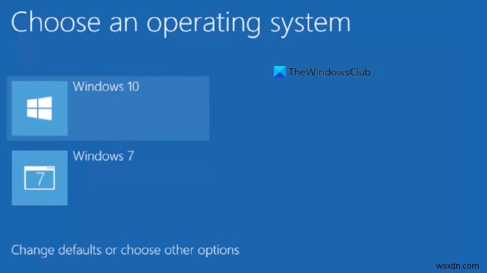 วิธีลบ Windows รุ่นก่อนหน้าออกจากเมนูบู๊ต ปิดการใช้งาน เลือกหน้าจอระบบปฏิบัติการ 