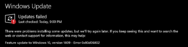 ข้อผิดพลาด 0x80d06802 สำหรับ Windows Update หรือ Microsoft Store บน Windows 10 