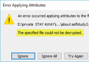 ข้อผิดพลาด 0x80071771 ไม่สามารถถอดรหัสไฟล์ที่ระบุได้ 